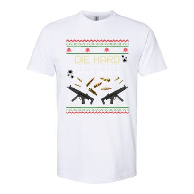 Ugly Christmas Sweater Die Hard Is My Favorite Christmas Movie Softstyle CVC T-Shirt