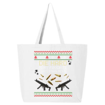 Ugly Christmas Sweater Die Hard Is My Favorite Christmas Movie 25L Jumbo Tote