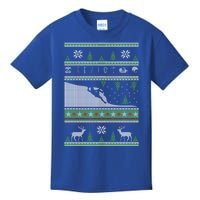 Ugly Christmas Sweater Style Gift Rock Climbing Gift Kids T-Shirt