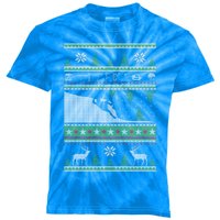 Ugly Christmas Sweater Style Gift Rock Climbing Gift Kids Tie-Dye T-Shirt