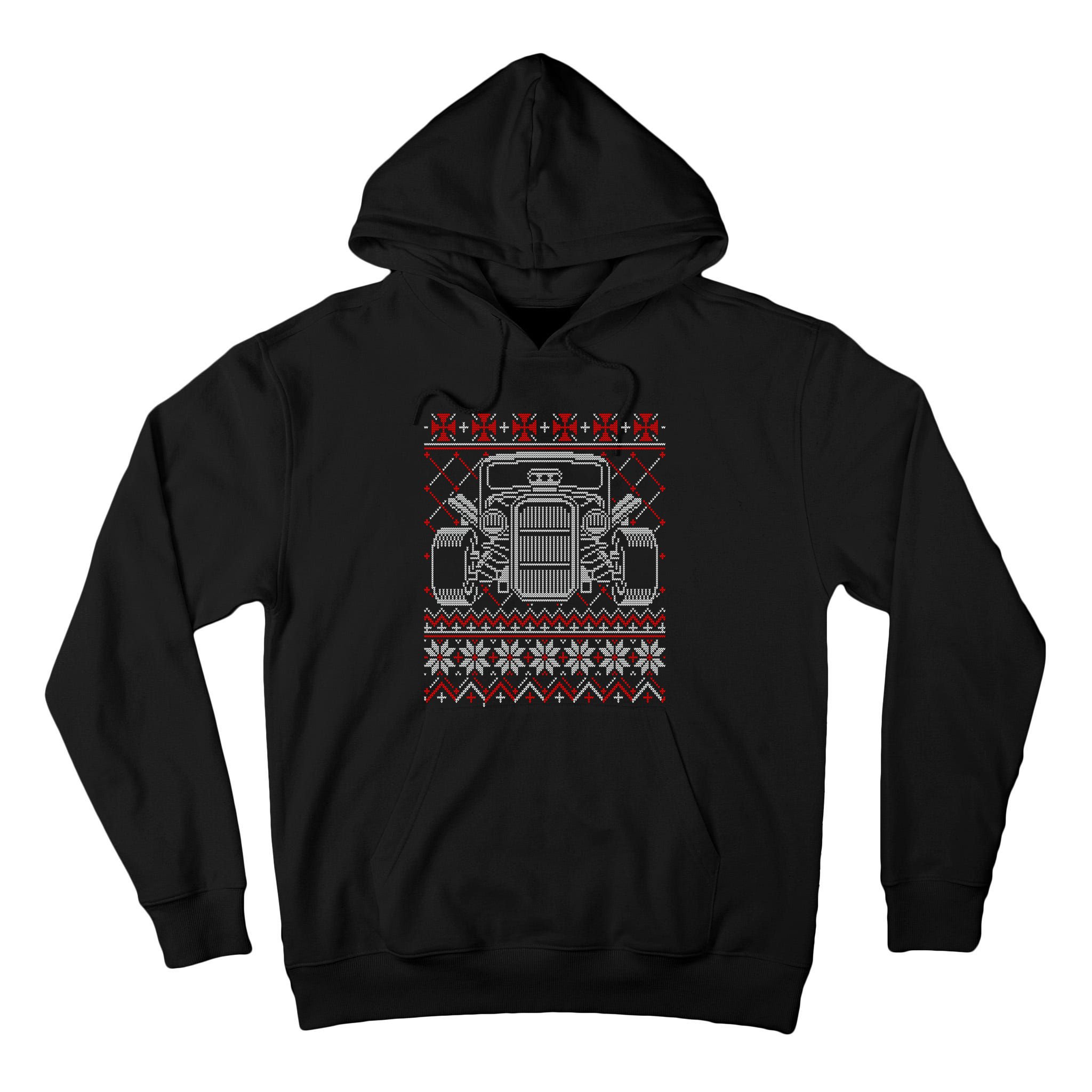 Ugly Christmas Sweater Fancy Cars Christmas Hotrod Racing Gift Tall Hoodie