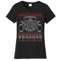 Ugly Christmas Sweater Fancy Cars Christmas Hotrod Racing Gift Women's T-Shirt