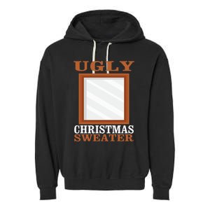 Ugly Christmas Sweater With Mirror Funny Xmas Garment-Dyed Fleece Hoodie