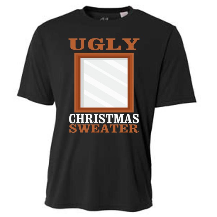 Ugly Christmas Sweater With Mirror Funny Xmas Cooling Performance Crew T-Shirt