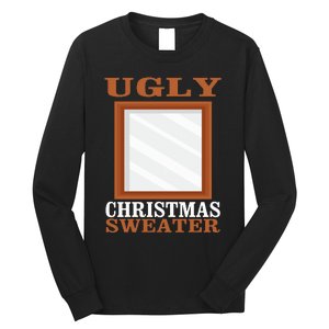 Ugly Christmas Sweater With Mirror Funny Xmas Long Sleeve Shirt