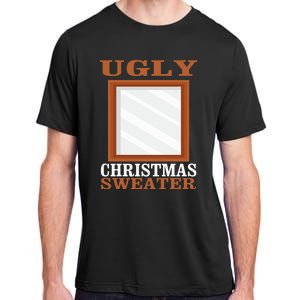 Ugly Christmas Sweater With Mirror Funny Xmas Adult ChromaSoft Performance T-Shirt