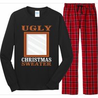 Ugly Christmas Sweater With Mirror Funny Xmas Long Sleeve Pajama Set