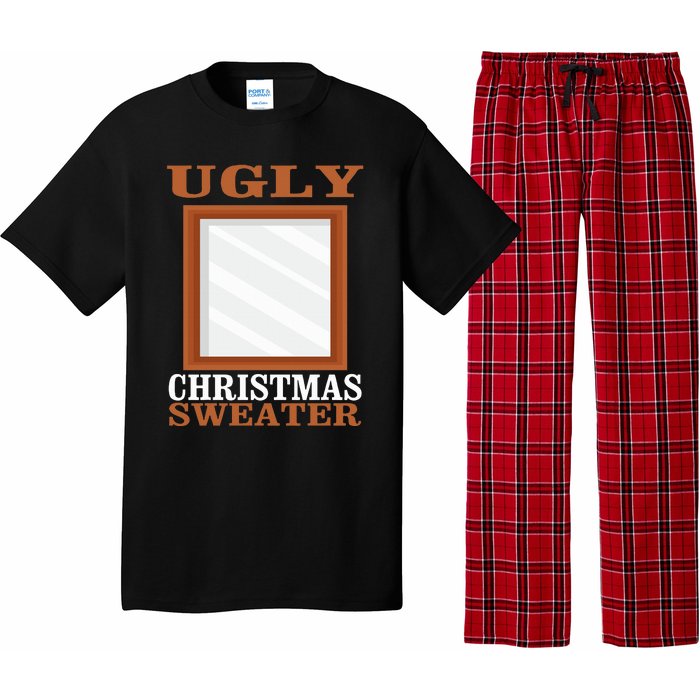 Ugly Christmas Sweater With Mirror Funny Xmas Pajama Set