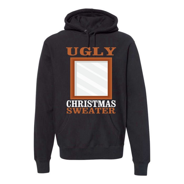 Ugly Christmas Sweater With Mirror Funny Xmas Premium Hoodie