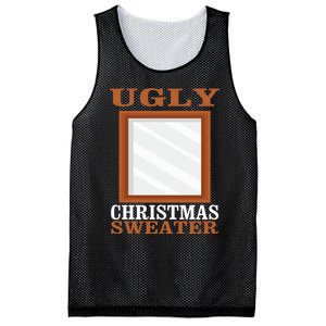 Ugly Christmas Sweater With Mirror Funny Xmas Mesh Reversible Basketball Jersey Tank