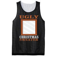 Ugly Christmas Sweater With Mirror Funny Xmas Mesh Reversible Basketball Jersey Tank