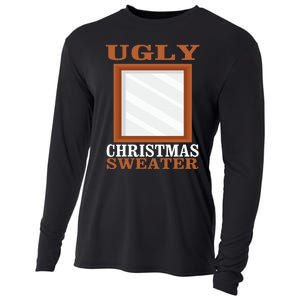 Ugly Christmas Sweater With Mirror Funny Xmas Cooling Performance Long Sleeve Crew