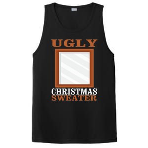 Ugly Christmas Sweater With Mirror Funny Xmas PosiCharge Competitor Tank