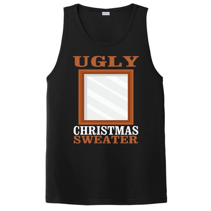 Ugly Christmas Sweater With Mirror Funny Xmas PosiCharge Competitor Tank