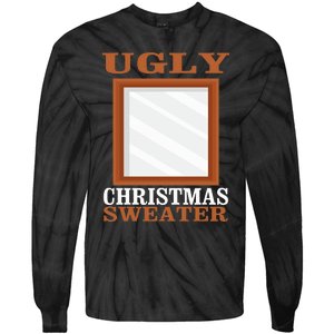 Ugly Christmas Sweater With Mirror Funny Xmas Tie-Dye Long Sleeve Shirt