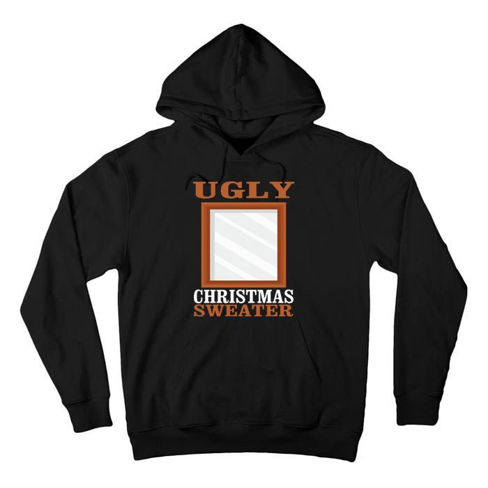 Ugly Christmas Sweater With Mirror Funny Xmas Tall Hoodie