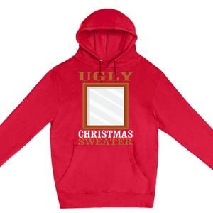 Ugly Christmas Sweater With Mirror Funny Xmas Premium Pullover Hoodie