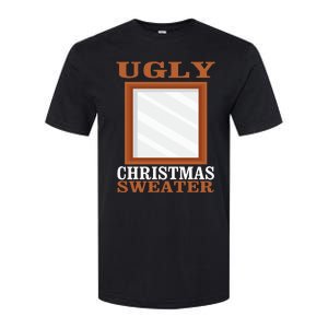 Ugly Christmas Sweater With Mirror Funny Xmas Softstyle CVC T-Shirt