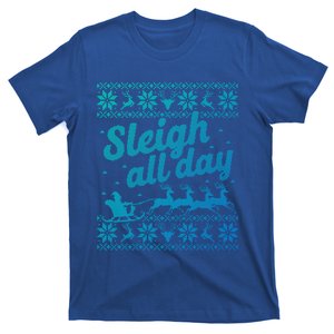 Ugly Christmas Santa Sleigh All Day Gift T-Shirt