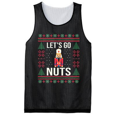 Ugly Christmas Sweater Nutcracker Lets Go Nuts  Mesh Reversible Basketball Jersey Tank