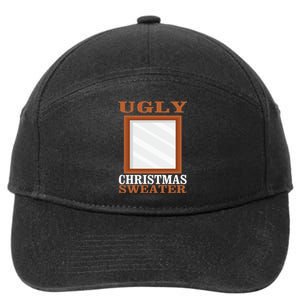 Ugly Christmas Sweater With Mirror Funny Xmas Idea 7-Panel Snapback Hat