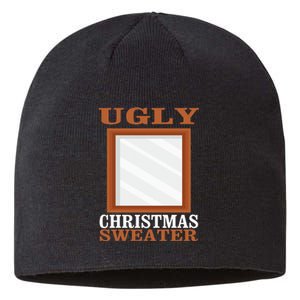 Ugly Christmas Sweater With Mirror Funny Xmas Idea Sustainable Beanie