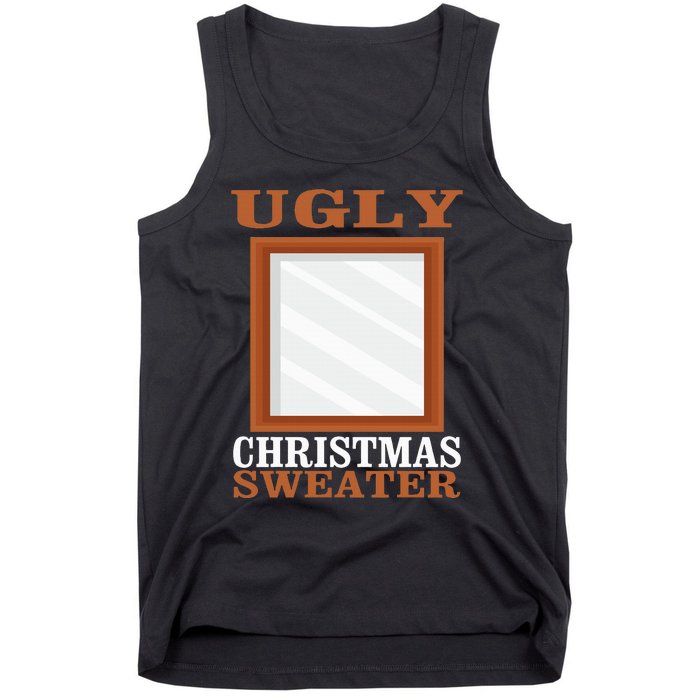 Ugly Christmas Sweater With Mirror Funny Xmas Idea Tank Top