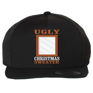 Ugly Christmas Sweater With Mirror Funny Xmas Idea Wool Snapback Cap