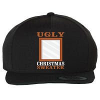 Ugly Christmas Sweater With Mirror Funny Xmas Idea Wool Snapback Cap