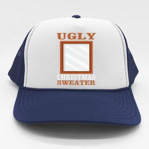 Ugly Christmas Sweater With Mirror Funny Xmas Idea Trucker Hat