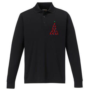 USA Christmas Soccer Jersey Xmas Tree Performance Long Sleeve Polo