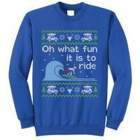 Ugly Christmas Surfer Surfing Surf Funny Gift Sweatshirt