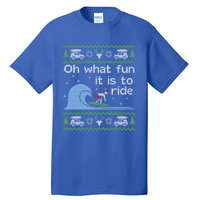 Ugly Christmas Surfer Surfing Surf Funny Gift Tall T-Shirt