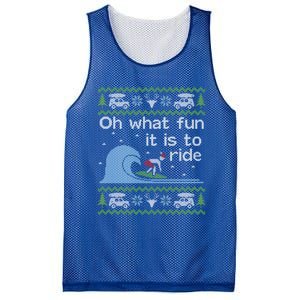 Ugly Christmas Surfer Surfing Surf Funny Gift Mesh Reversible Basketball Jersey Tank