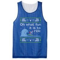 Ugly Christmas Surfer Surfing Surf Funny Gift Mesh Reversible Basketball Jersey Tank