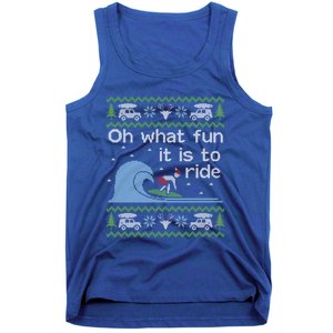 Ugly Christmas Surfer Surfing Surf Funny Gift Tank Top