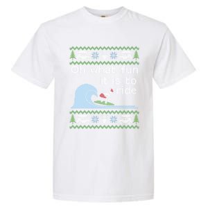 Ugly Christmas Surfer Surfing Surf Funny Gift Garment-Dyed Heavyweight T-Shirt