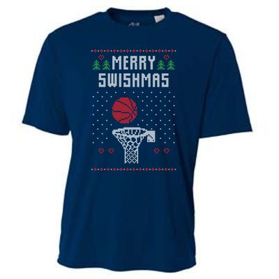 Ugly Christmas Sweater Basketball Funny For Sport Lover Cooling Performance Crew T-Shirt