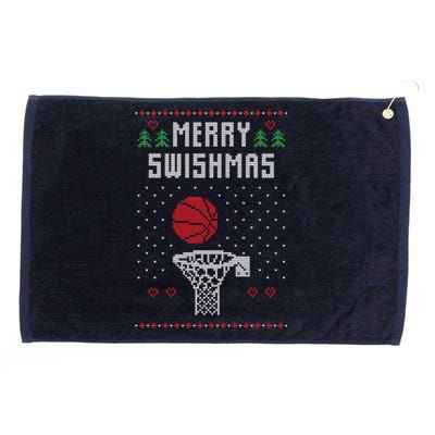 Ugly Christmas Sweater Basketball Funny For Sport Lover Grommeted Golf Towel