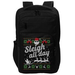 Ugly Christmas Santa Sleigh All Day Gift Impact Tech Backpack