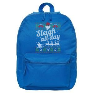 Ugly Christmas Santa Sleigh All Day Gift 16 in Basic Backpack