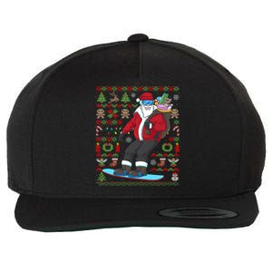 Ugly Christmas Snowboard Santa Ski Meaningful Gift Wool Snapback Cap