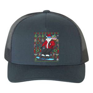 Ugly Christmas Snowboard Santa Ski Meaningful Gift Yupoong Adult 5-Panel Trucker Hat