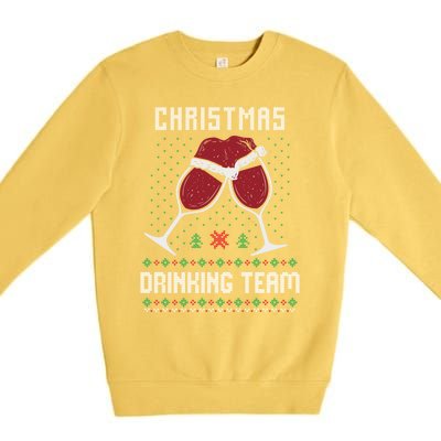 Ugly Christmas Sweater Alcohol Beer Ing Team Wine Meaningful Gift Premium Crewneck Sweatshirt