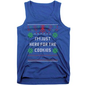 Ugly Christmas Sweater IM Just Here For The Cookies Gift Tank Top