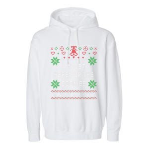 Ugly Christmas Sweater IM Just Here For The Cookies Gift Garment-Dyed Fleece Hoodie