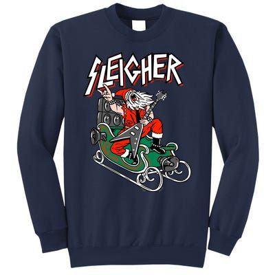 Ugly Christmas Sweater Sleigher Heavy Metal Santa Xmas Sweatshirt