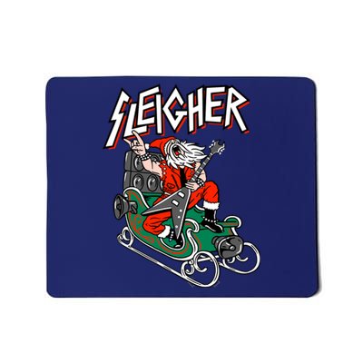 Ugly Christmas Sweater Sleigher Heavy Metal Santa Xmas Mousepad