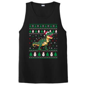 Ugly Christmas Santa Hat Snowflakes Lights Trex Snow Gift PosiCharge Competitor Tank