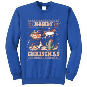 Ugly Cowboy Santa Riding Horse Howdy Christmas Sweatshirt